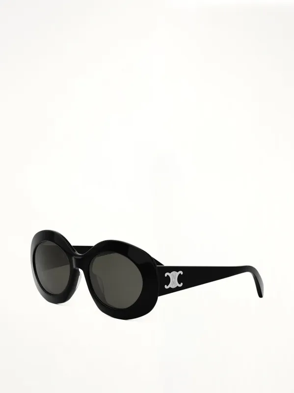 Celine CL40292U 5401A Acetate Sunglasses in Black/Silver made by Celine