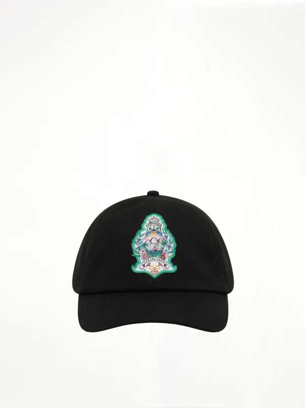 Hotel Emblem Cap in Black made by Casablanca