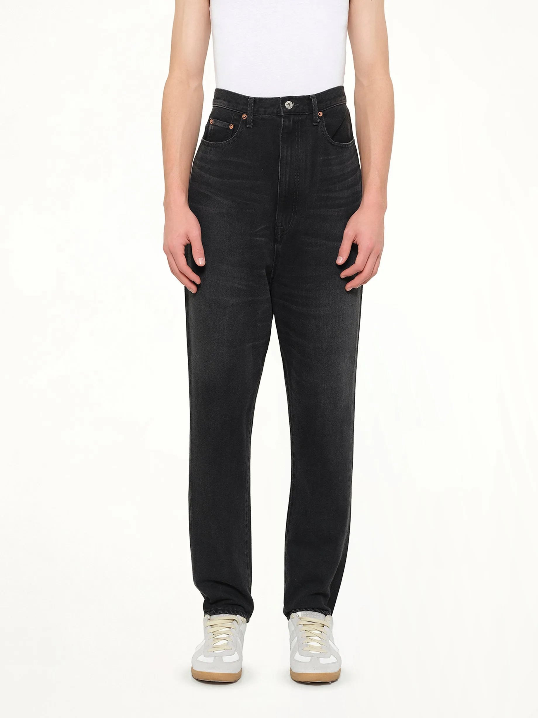 Denim Slim Pants in Black sold by MARAIS
