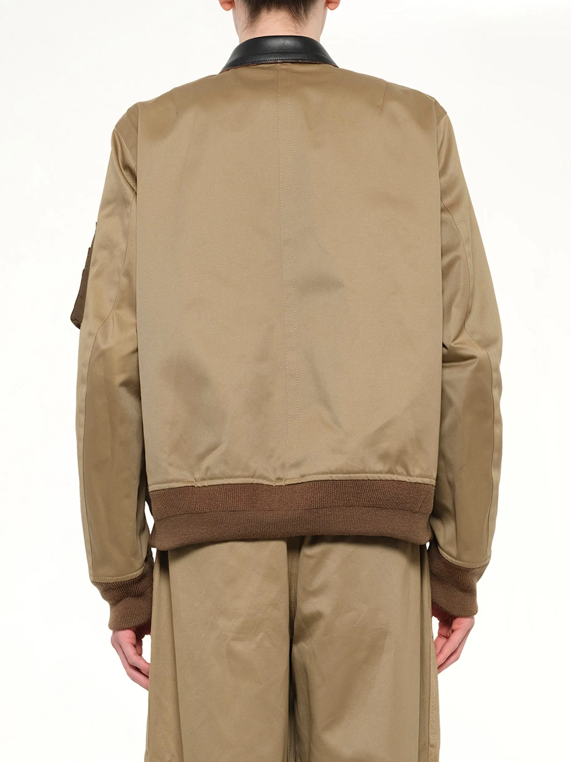 Cotton Chino Blouson in Dark Beige sold by MARAIS product image thumbnail 5