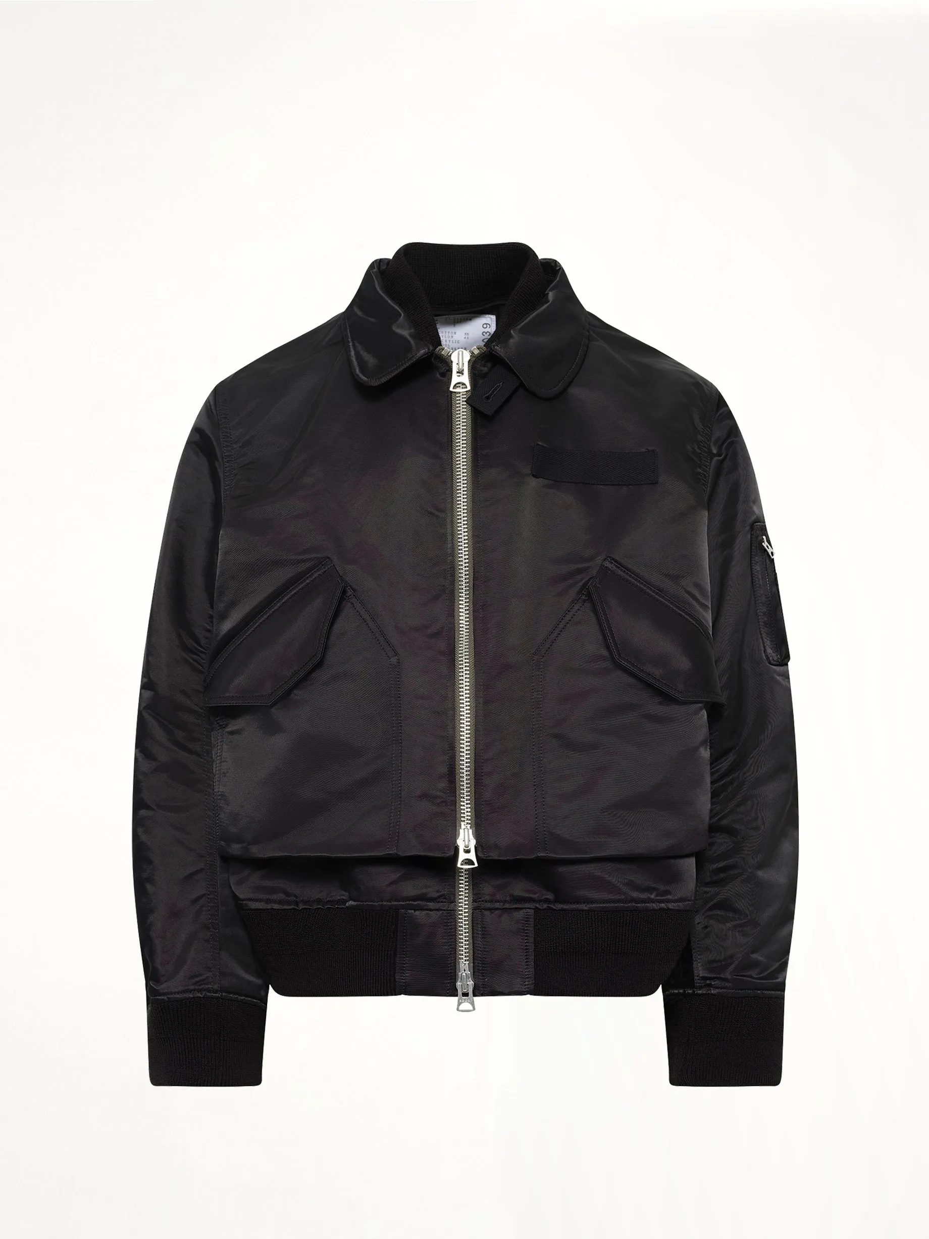 Cotton Nylon Twill Blouson in Black sold by MARAIS product image thumbnail 2