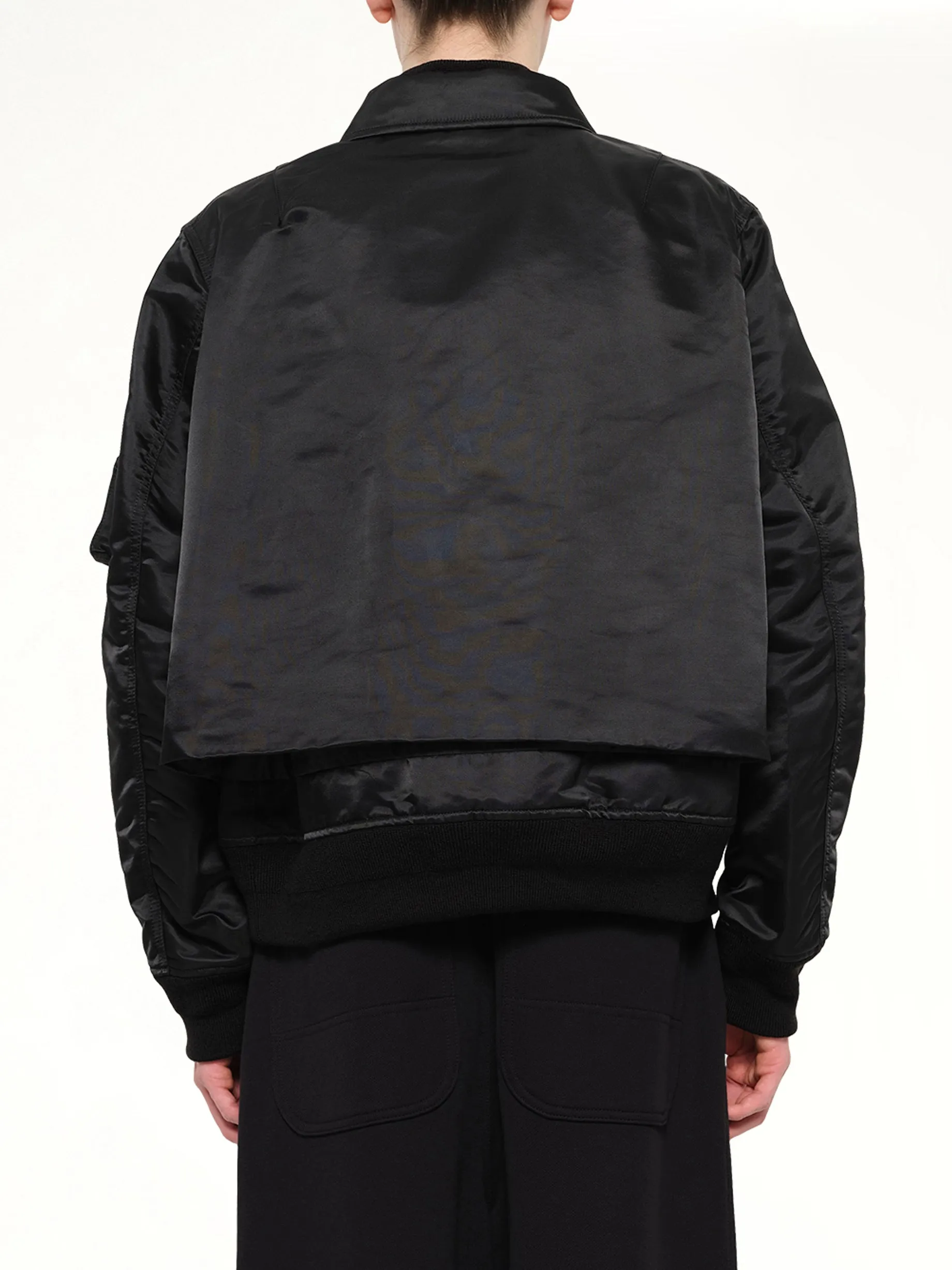 Cotton Nylon Twill Blouson in Black sold by MARAIS product image thumbnail 5