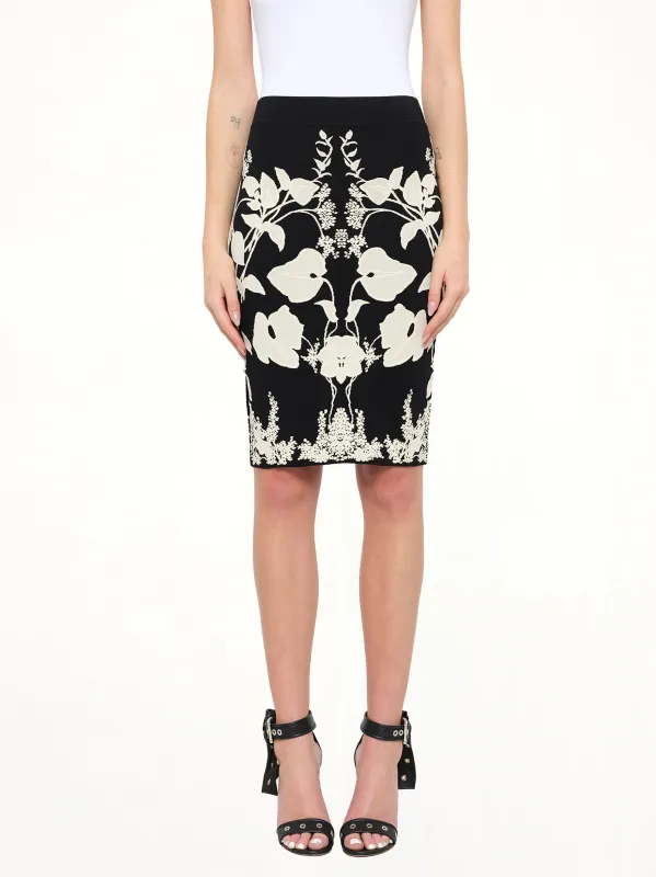Pencil Skirt in Black made by Alexander McQueen