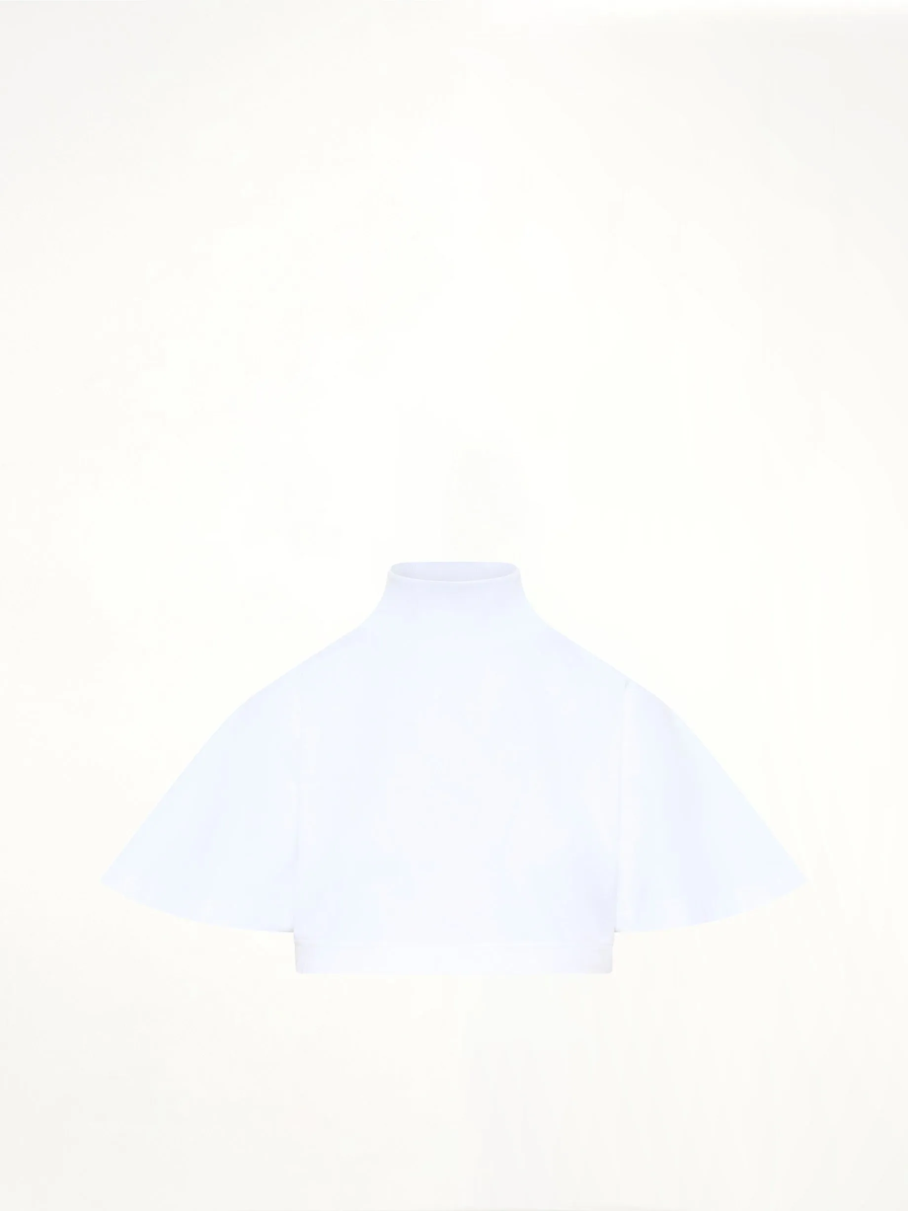 Cotton Jersey Highneck T-Shirt in White sold by MARAIS product image thumbnail 2