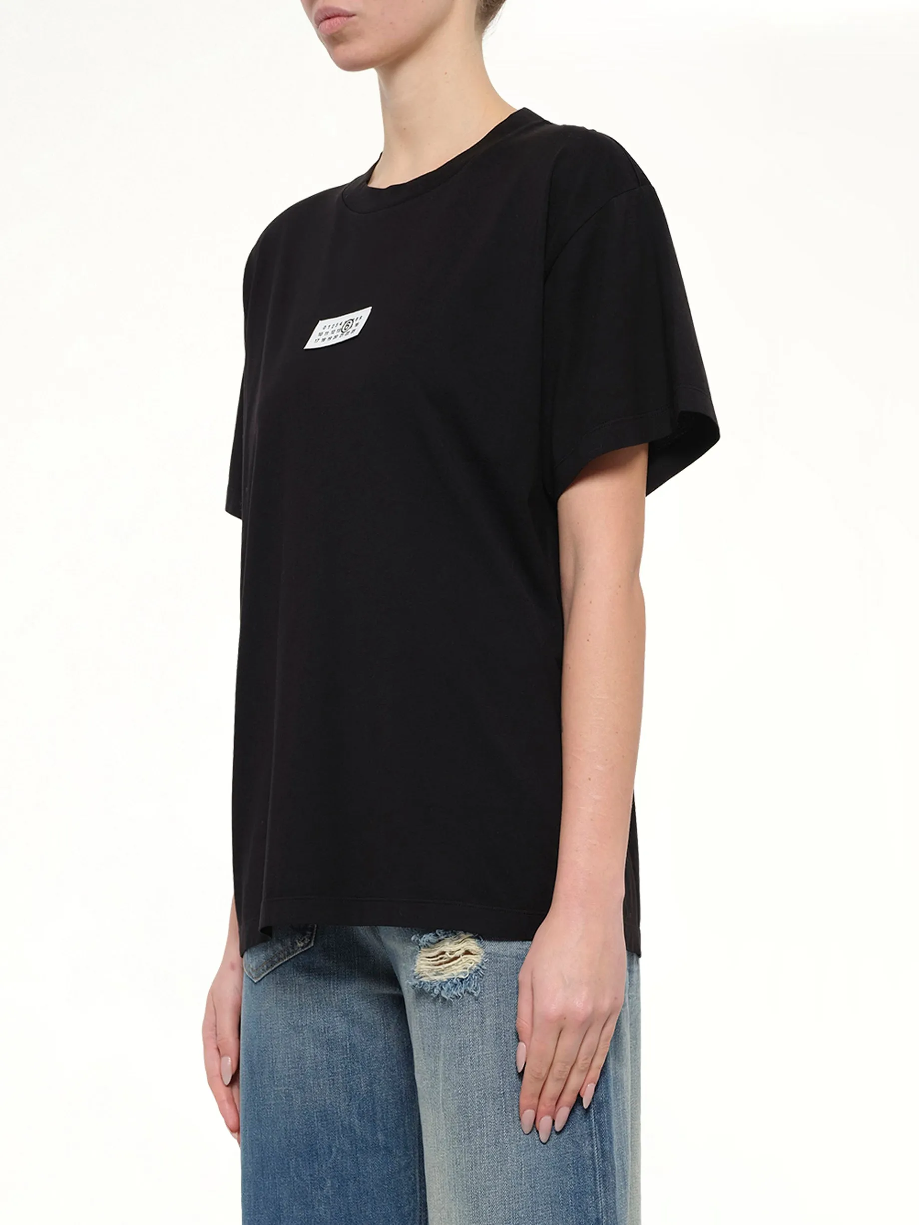 MM6 Patch T-Shirt in Black sold by MARAIS product image thumbnail 3
