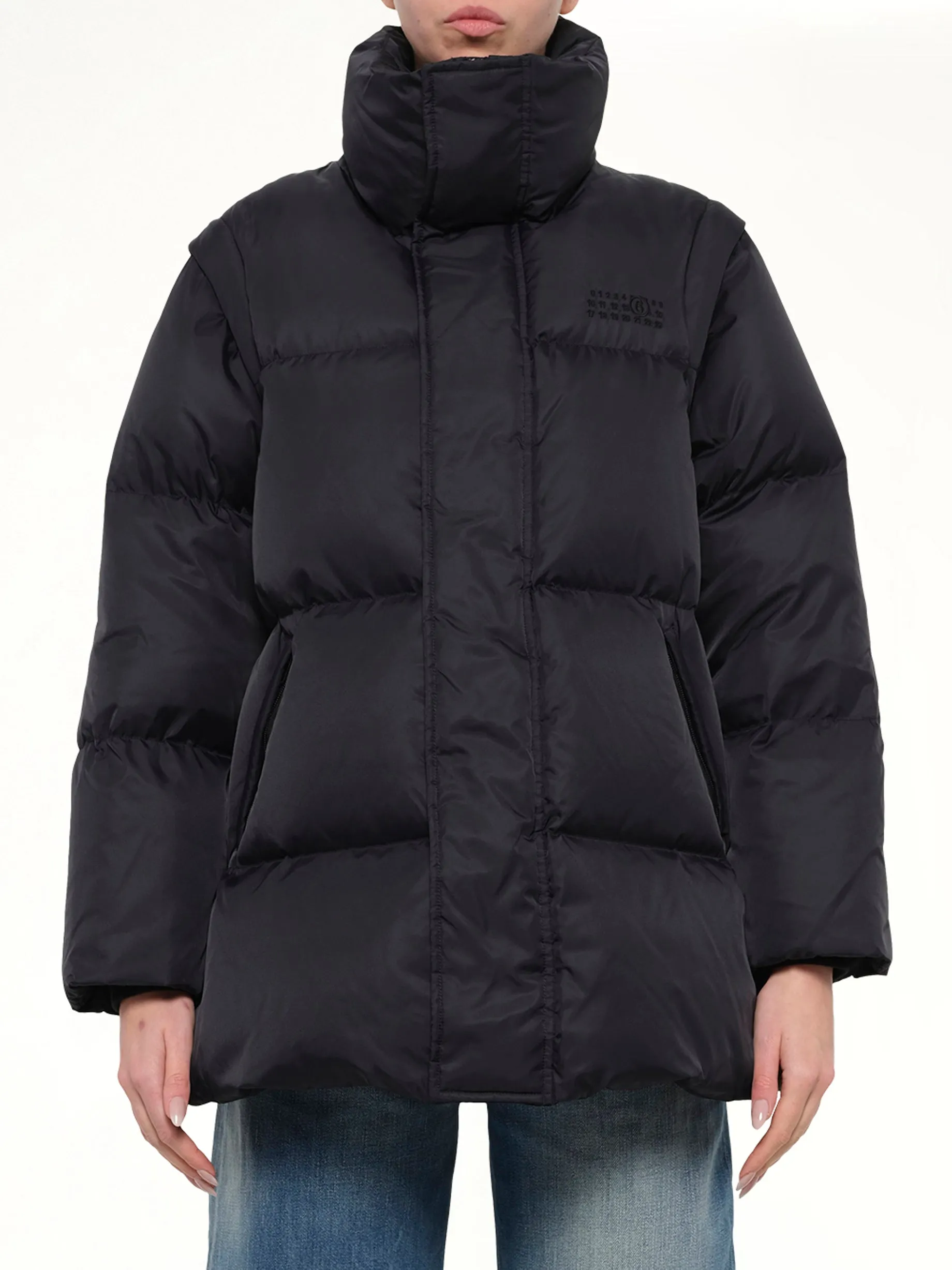 Nylon Puffer in Black sold by MARAIS