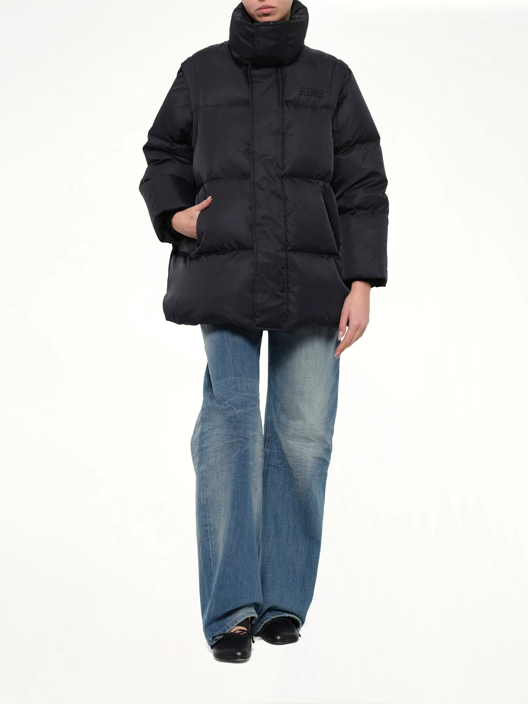 Nylon Puffer in Black sold by MARAIS product image thumbnail 4