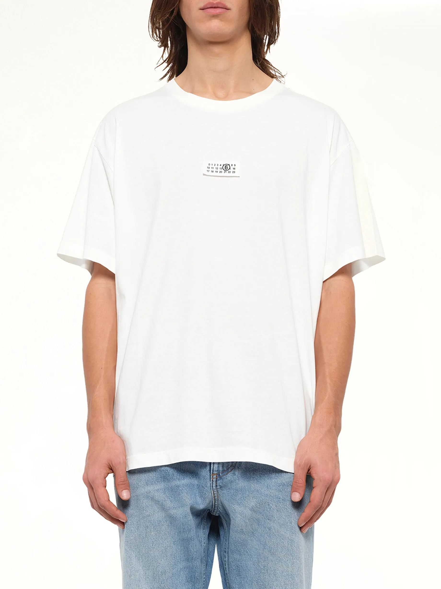 MM6 Patch T-Shirt in Off White sold by MARAIS