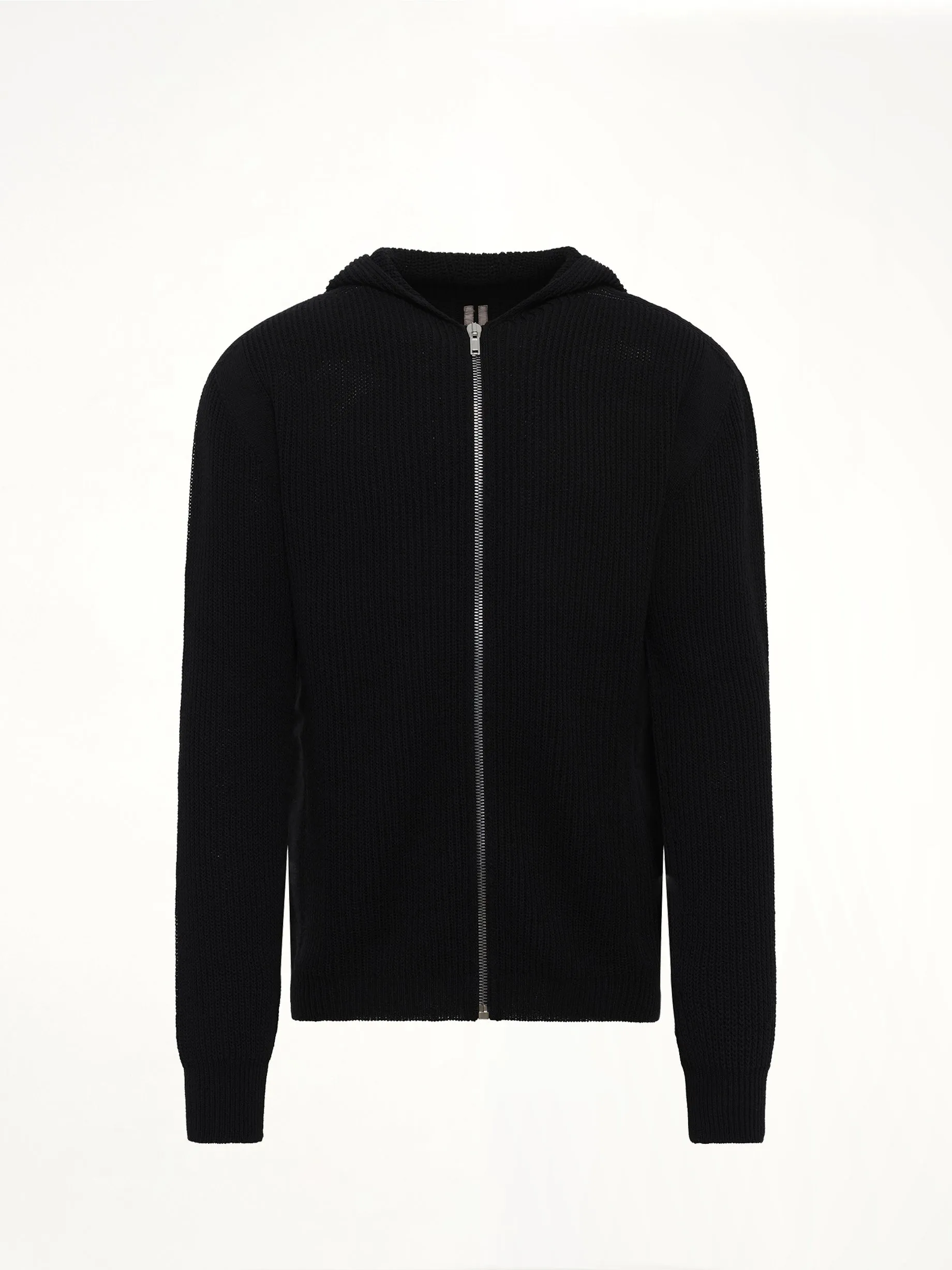 Heavy Wool Zipped Hoodie in Black sold by MARAIS product image thumbnail 2