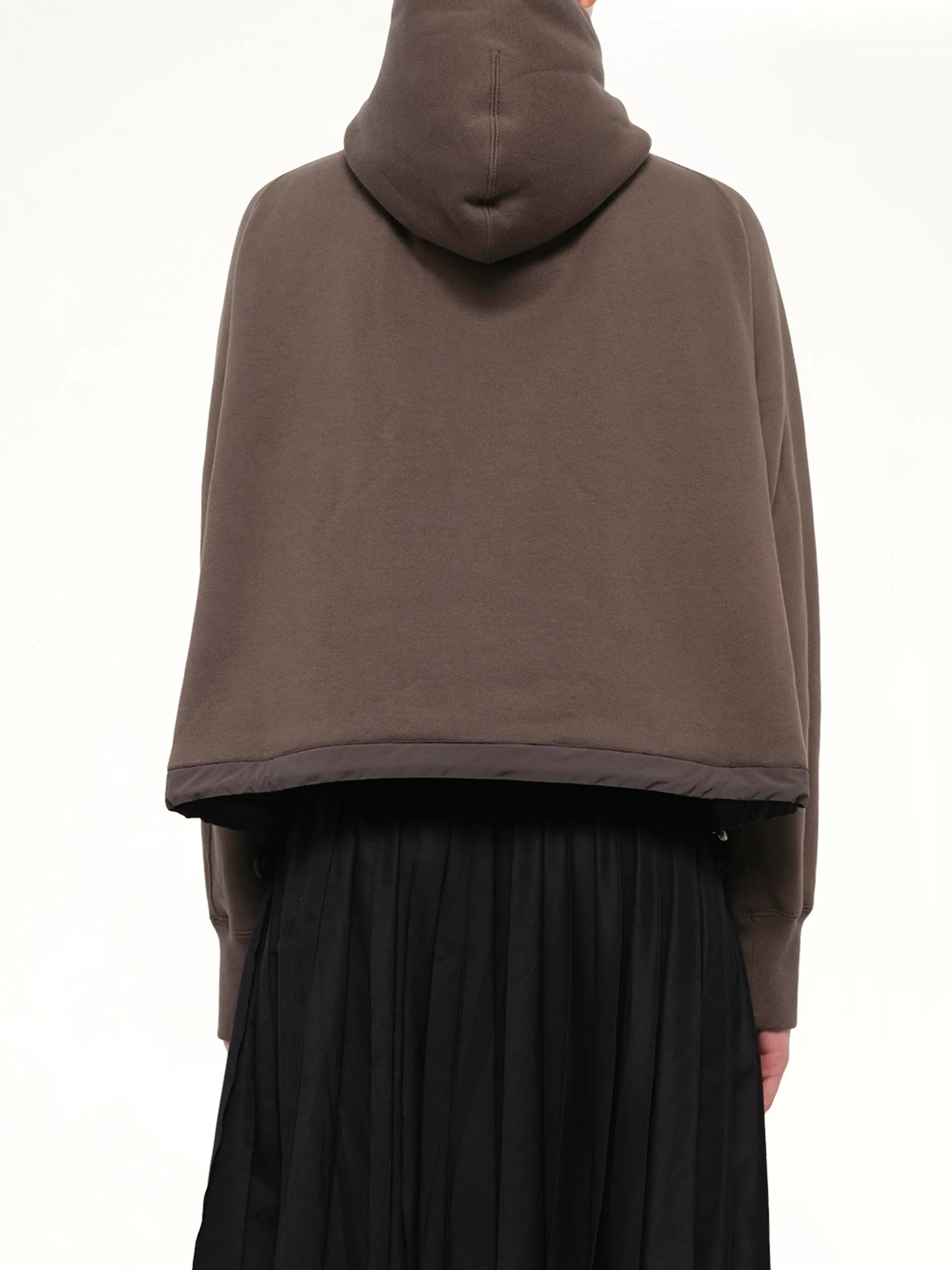 Cotton Jersey Zip Hoodie in Khaki sold by MARAIS product image thumbnail 5