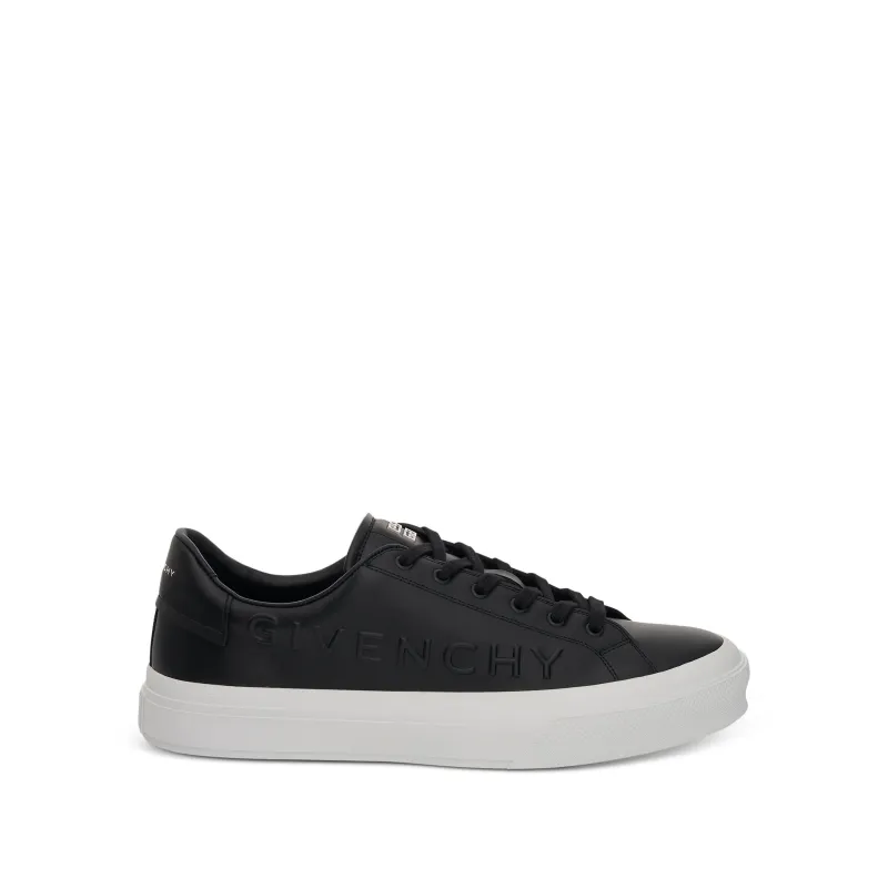 City Sport Sneaker with Embossed Logo in Black made by Givenchy