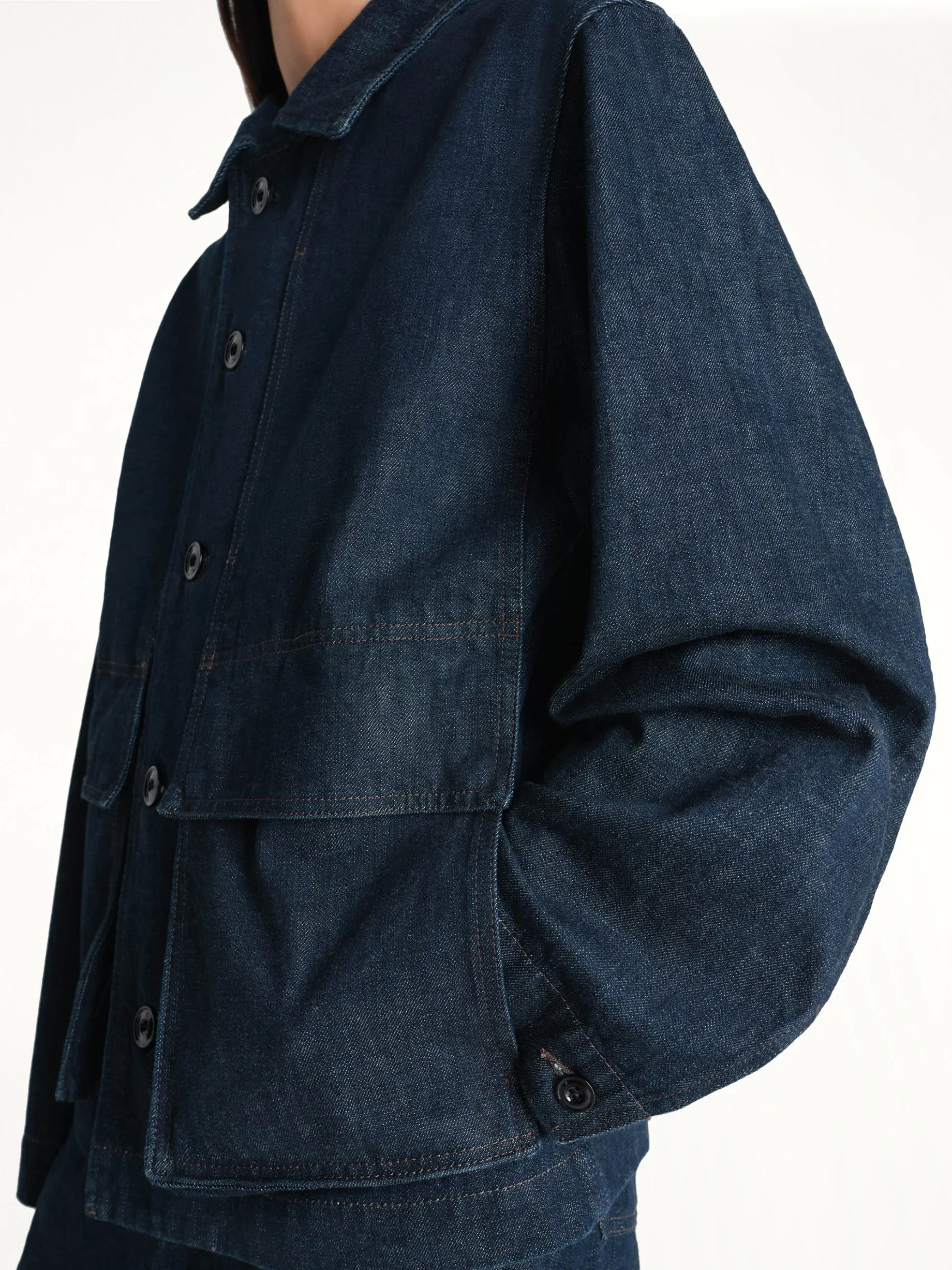 Boxy Jacket in Denim Indigo sold by MARAIS product image thumbnail 5