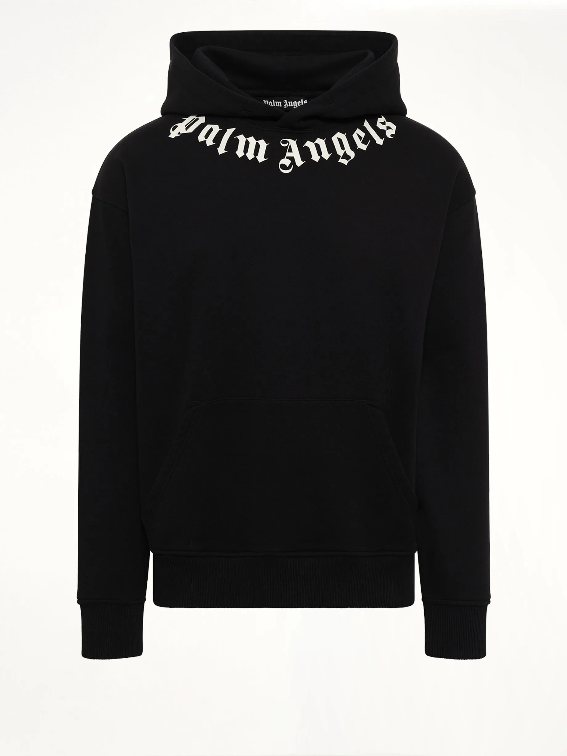 Neck Logo Regular Hoodie in Black/Off White sold by MARAIS product image thumbnail 2