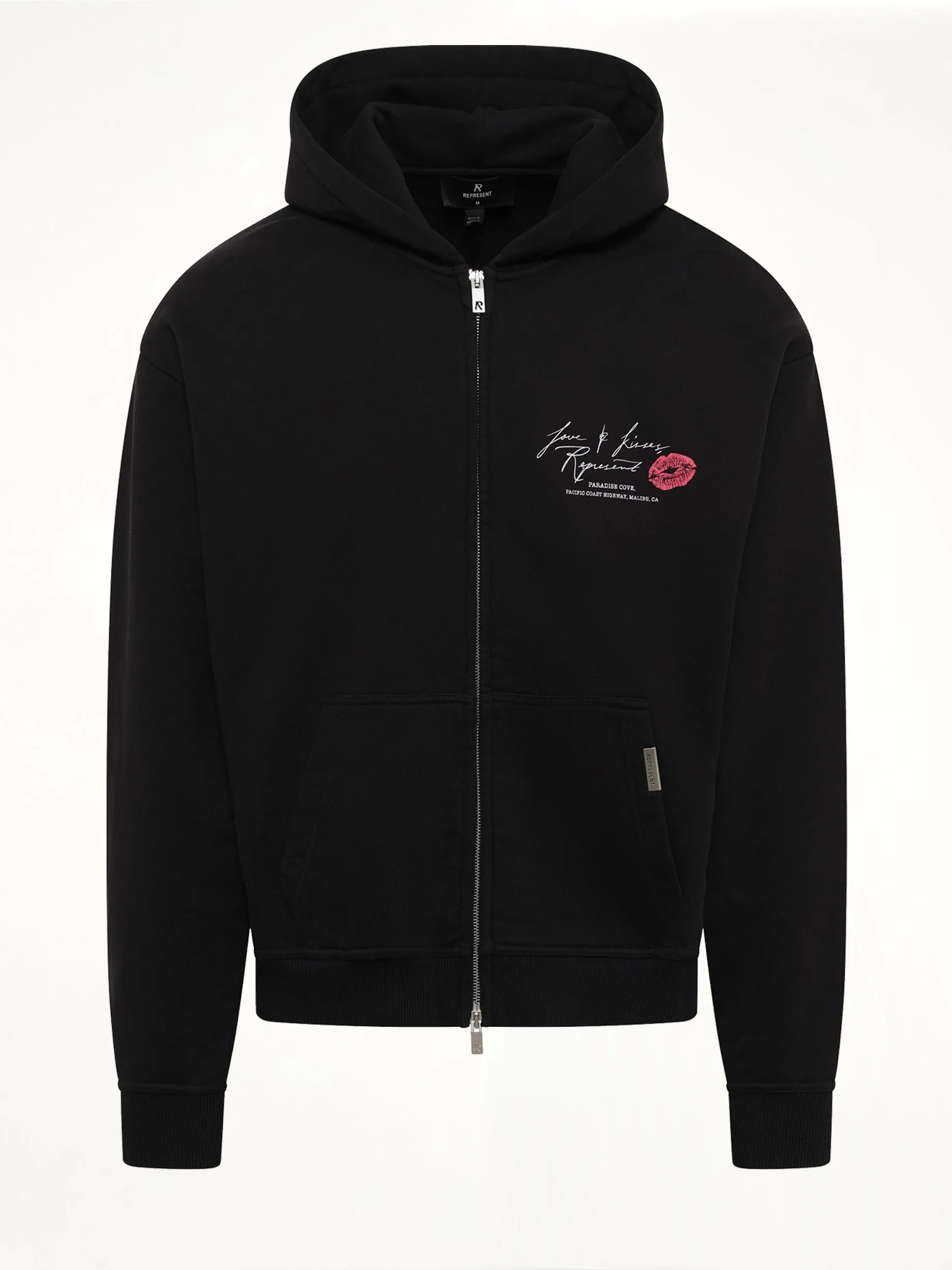 Love And Kisses Zip Through Hoodie in Jet Black sold by MARAIS product image thumbnail 2