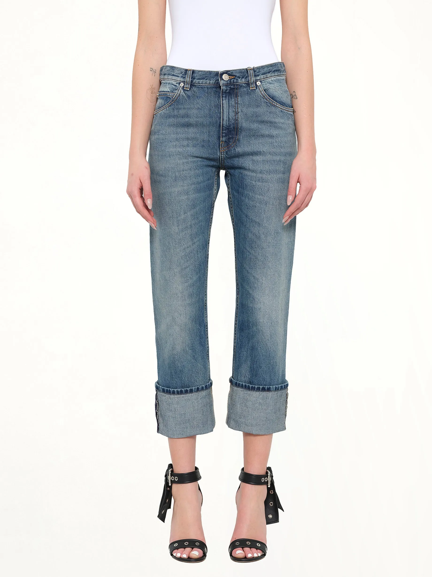 Alexander McQueen Pants in Blue sold by MARAIS