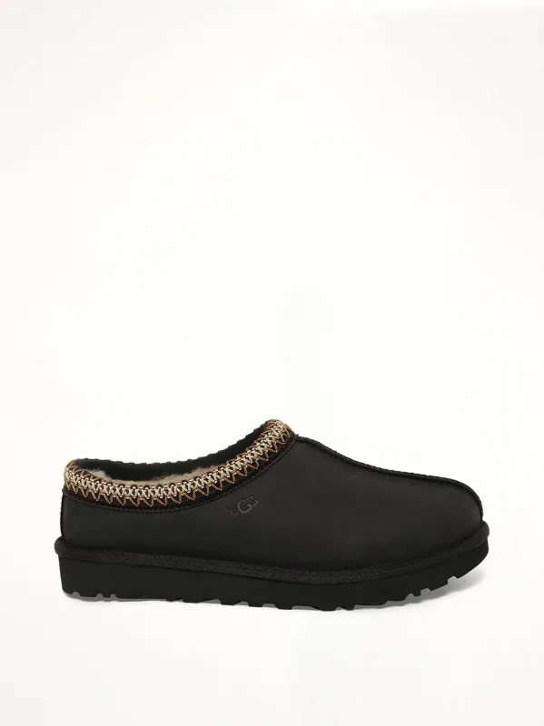 Tasman Nubuck Slipper in Black made by UGG