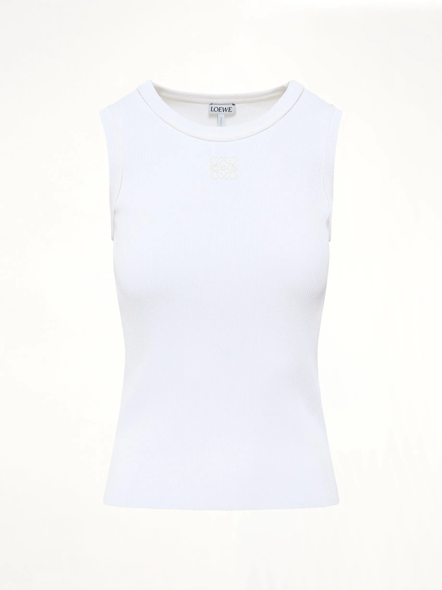 Tonal Anagram Tank Top in White sold by MARAIS product image thumbnail 2