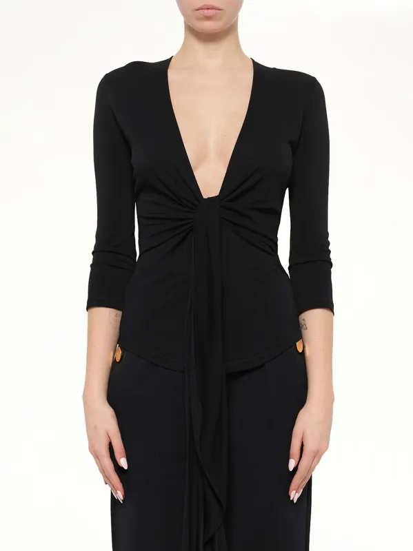 Givenchy Long Sleeve Top in Black made by Givenchy