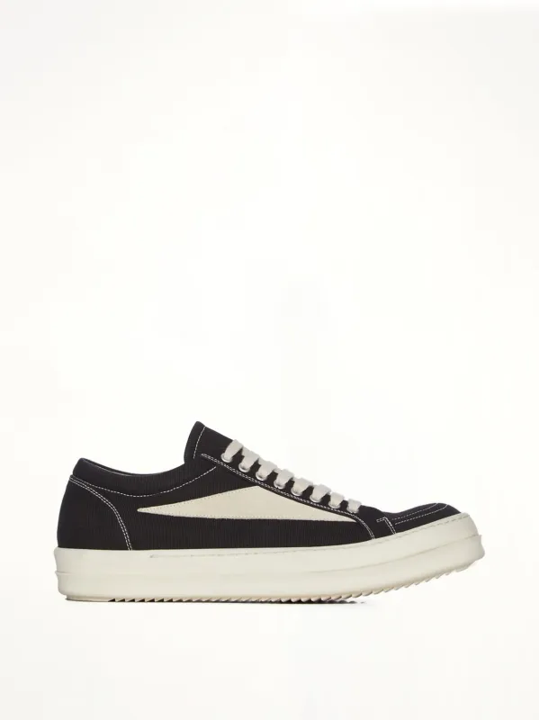 13oz Denim Vintage Sneaks in Black made by Rick Owens