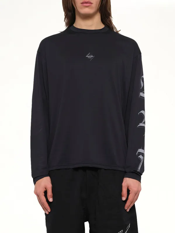 247 Knight LS T-Shirt in Jet Black made by Represent
