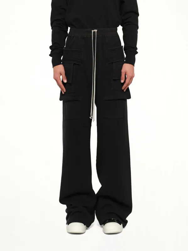 Furka Jersey Creatch Wide Cargo in Black made by Rick Owens