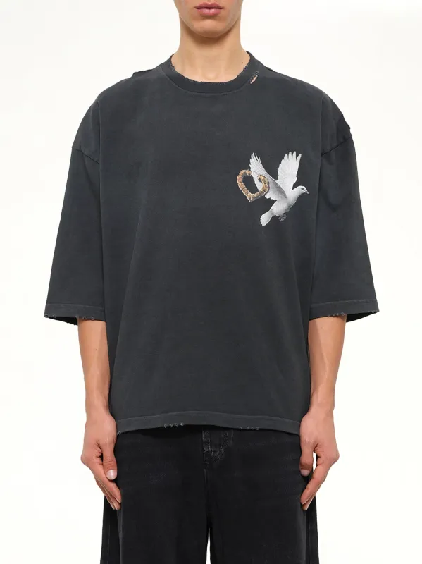 El Movimiento Buffalo T-Shirt in Pirate Black made by Willy Chavarria