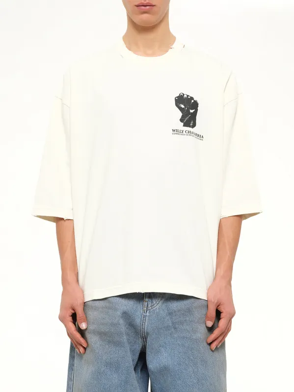 Resist,Persist,Exist Buffalo T-Shirt in Masa made by Willy Chavarria