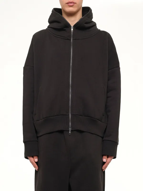 Eternal Zip Hoodie in Black made by Entire Studios