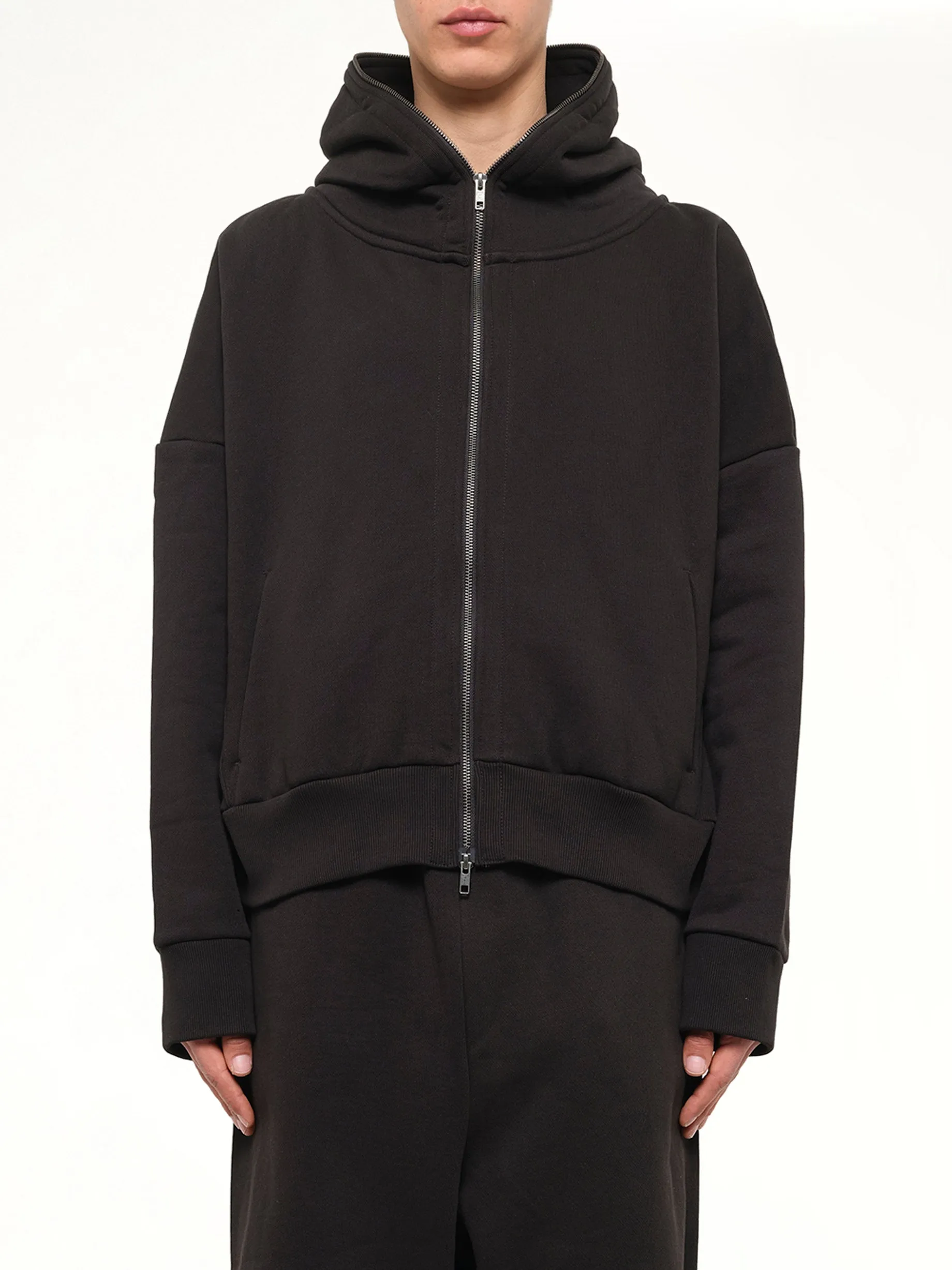 Eternal Zip Hoodie in Black sold by MARAIS