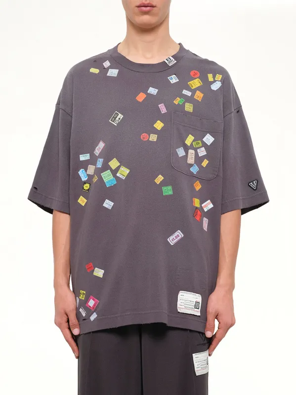 Price Sticker T-Shirt in Black made by Maison MIHARA YASUHIRO