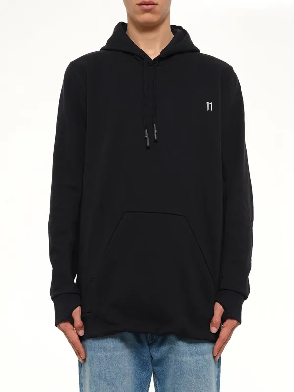 11 By BBS Logo Middlefinger Hoodie in Black made by 11 By Boris Bidjan Saberi