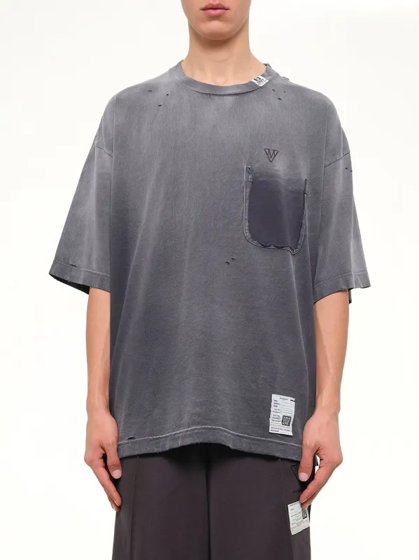 Sun Faded T-Shirt in Black made by Maison MIHARA YASUHIRO