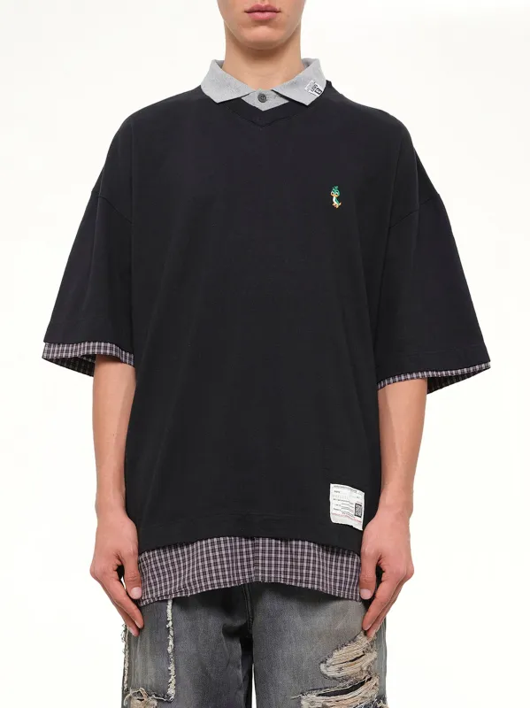 Triple Layered T-Shirt in Black made by Maison MIHARA YASUHIRO