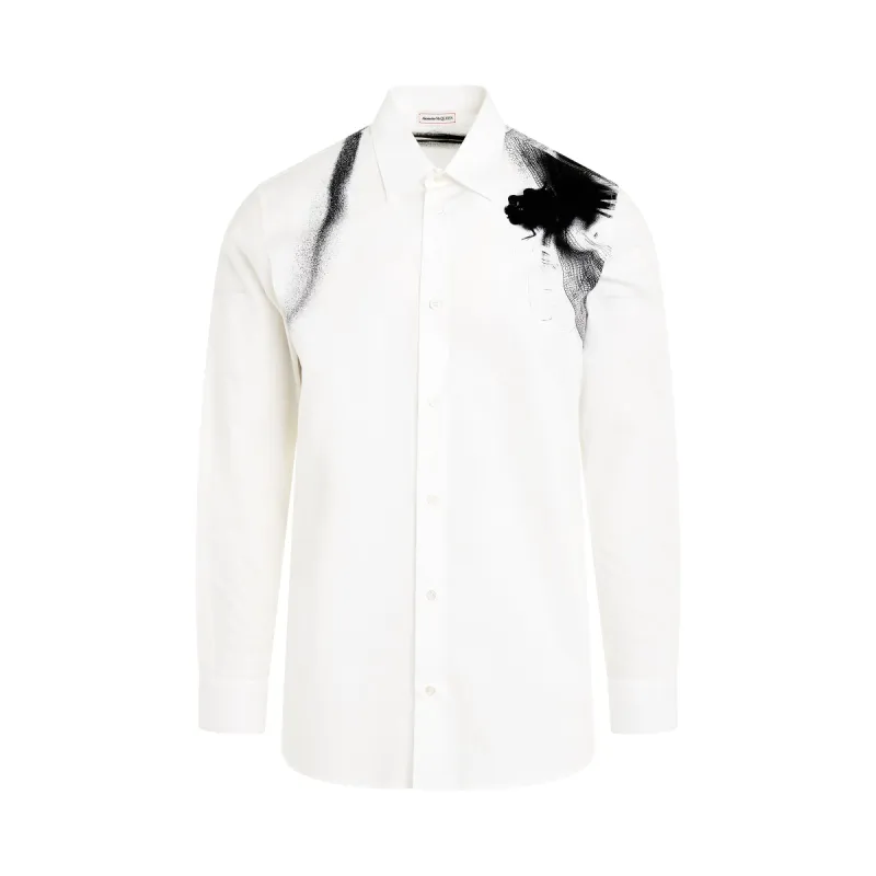 Dragonfly Printed Shirt in White/Black sold by MARAIS