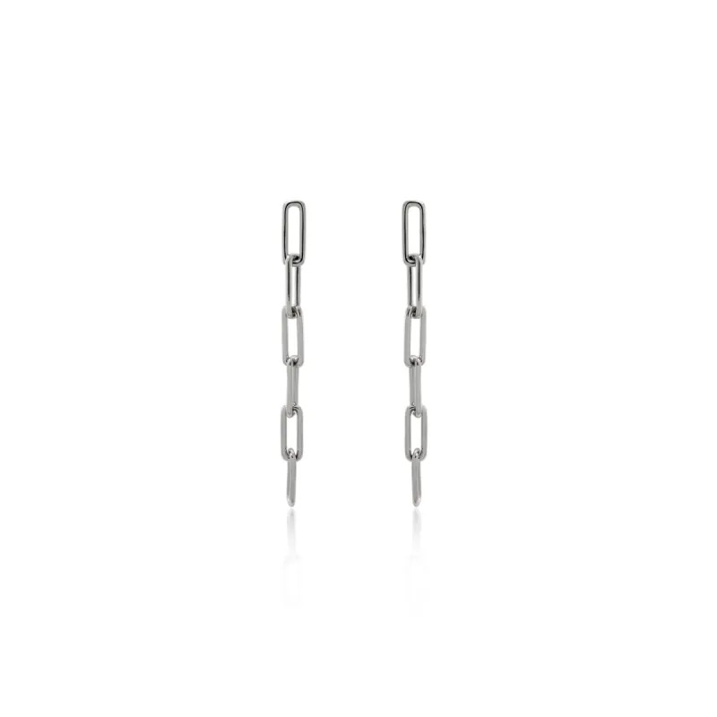 Chunky Chain Earrings in Silver sold by MARAIS