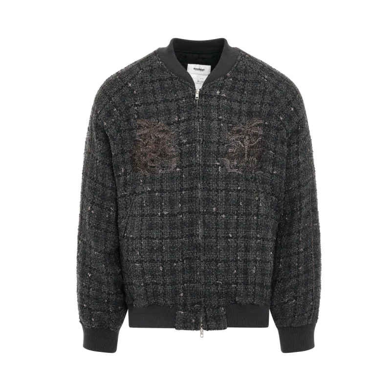 Tweed Souvenir Jacket in Black sold by MARAIS