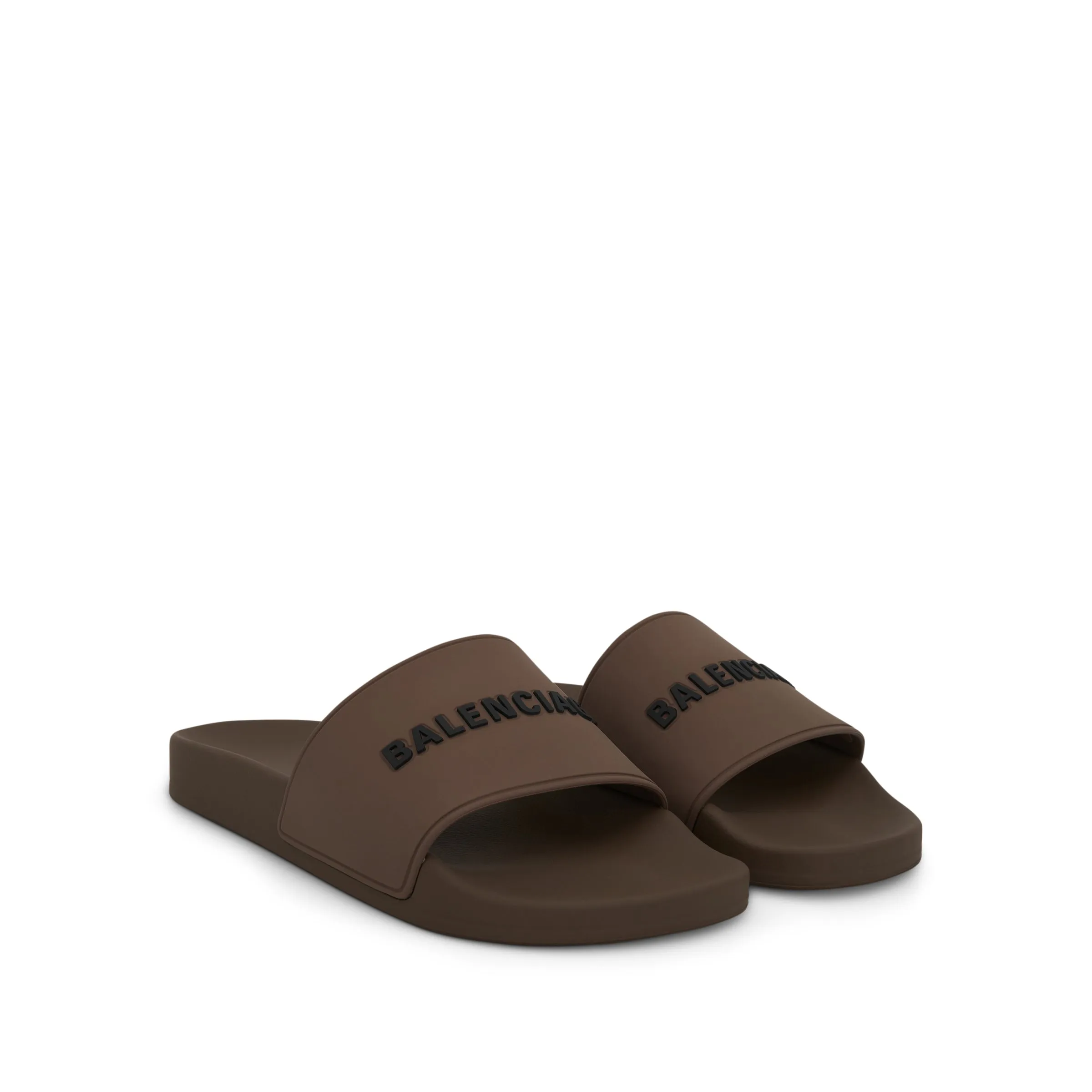 3D Logo Rubber Pool Slide Sandal in Taupe/Black sold by MARAIS product image thumbnail 2