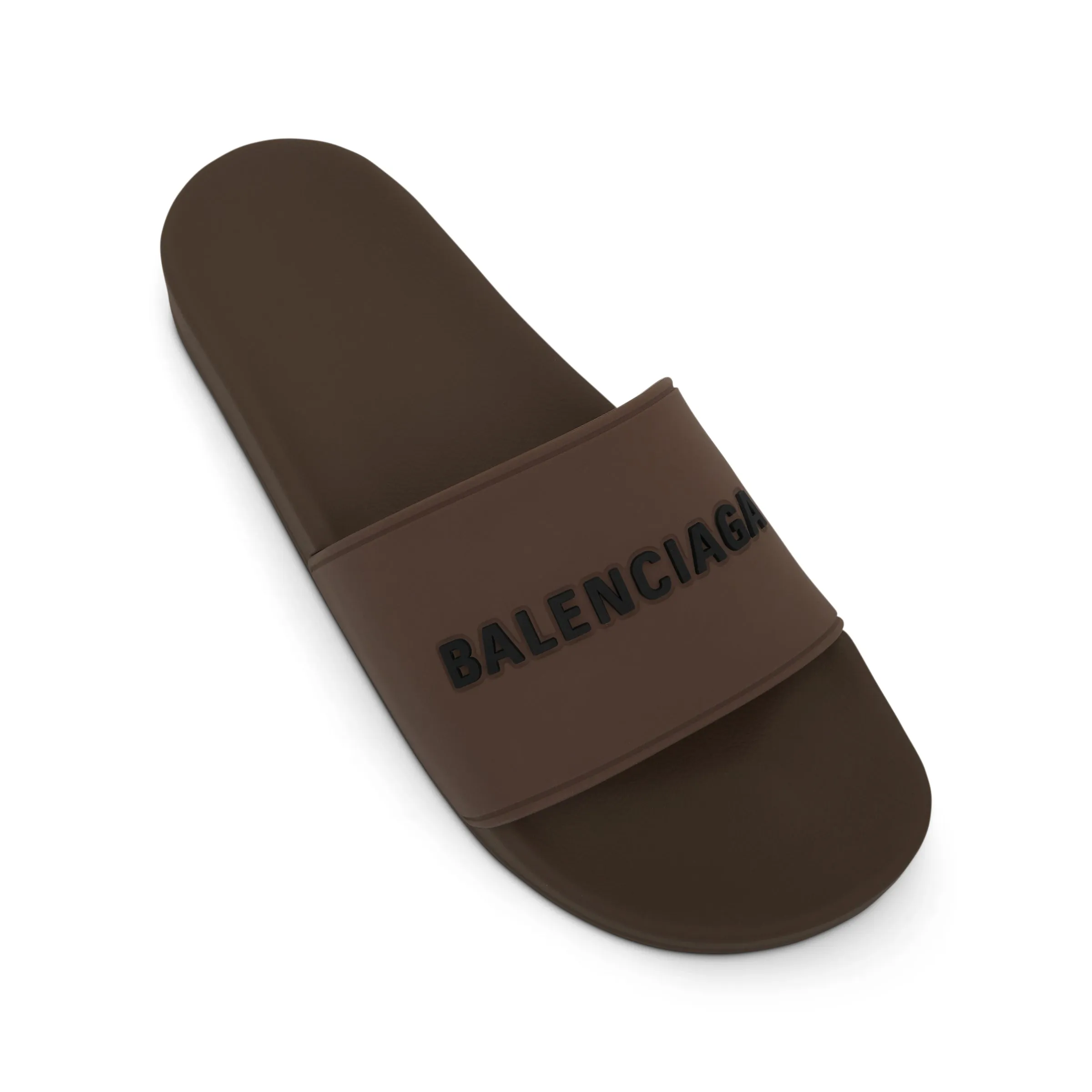 3D Logo Rubber Pool Slide Sandal in Taupe/Black sold by MARAIS product image thumbnail 4