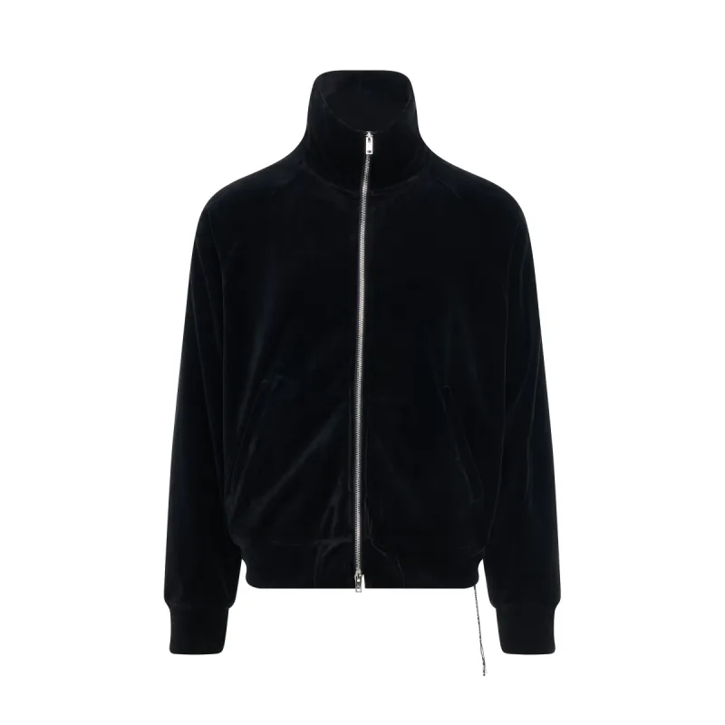Velour Track Jacket in Black sold by MARAIS