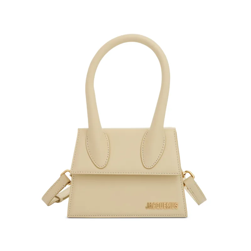 Le Chiquito Moyen Leather Bag in Ivory sold by MARAIS