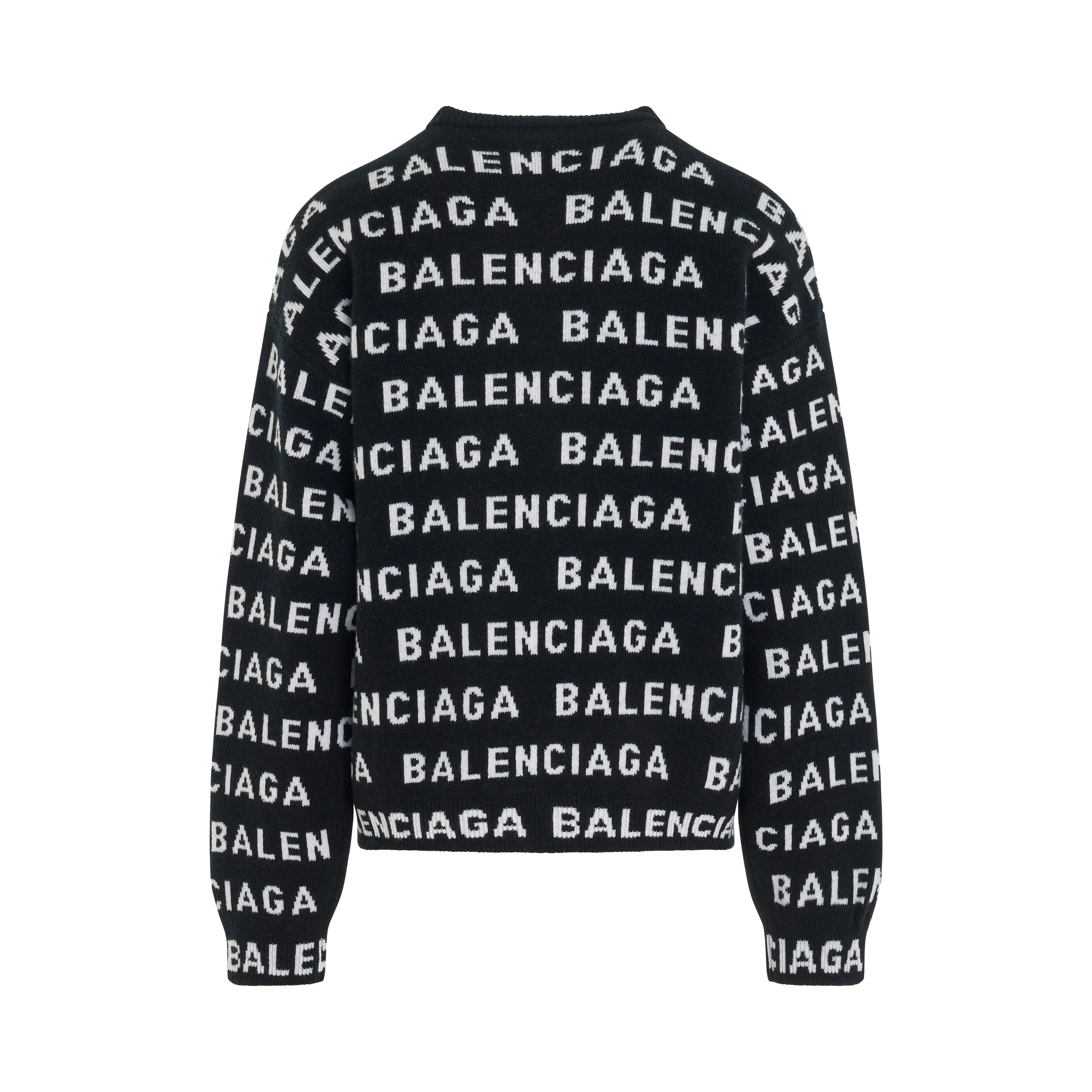 All-Over Logo Knit Sweater in Black/White sold by MARAIS product image thumbnail 4