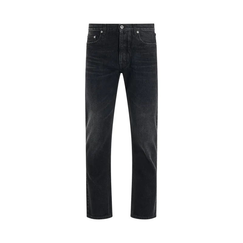 Arrow Tab Tapered Vintage Jeans in Grey sold by MARAIS