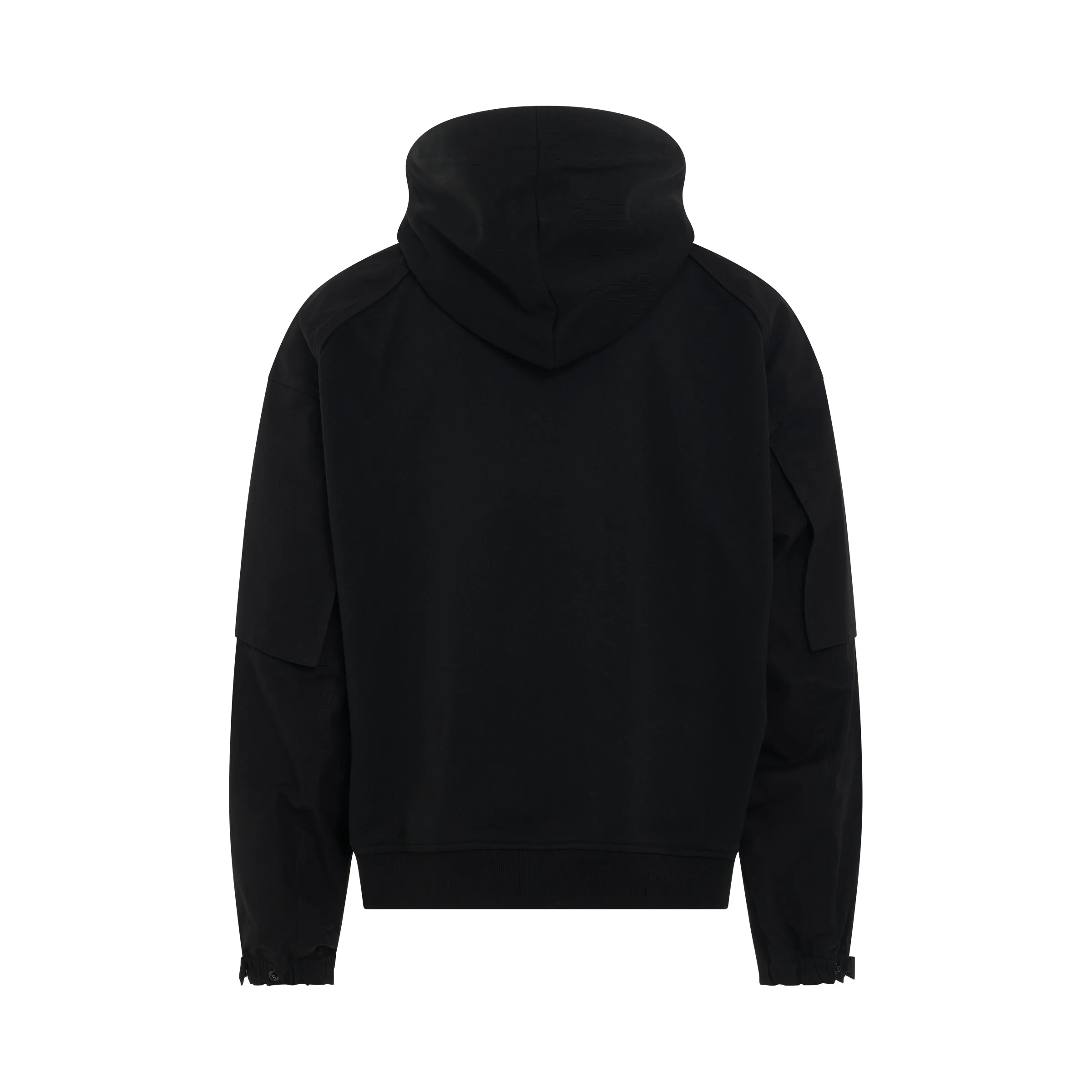 Cotton Layered Jersey Hoodie in Black sold by MARAIS product image thumbnail 4