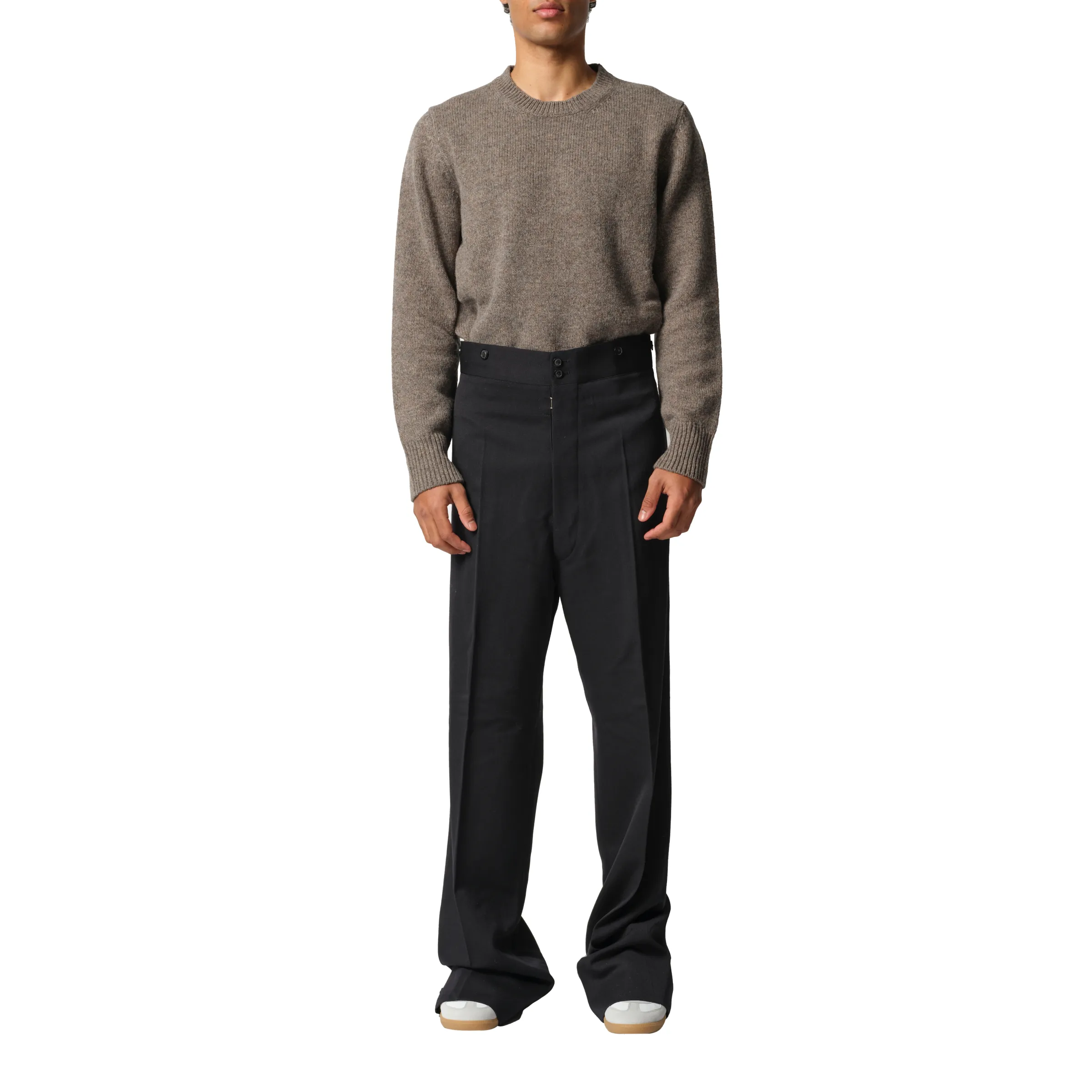Wool Barathea Pants in Black sold by MARAIS product image thumbnail 4