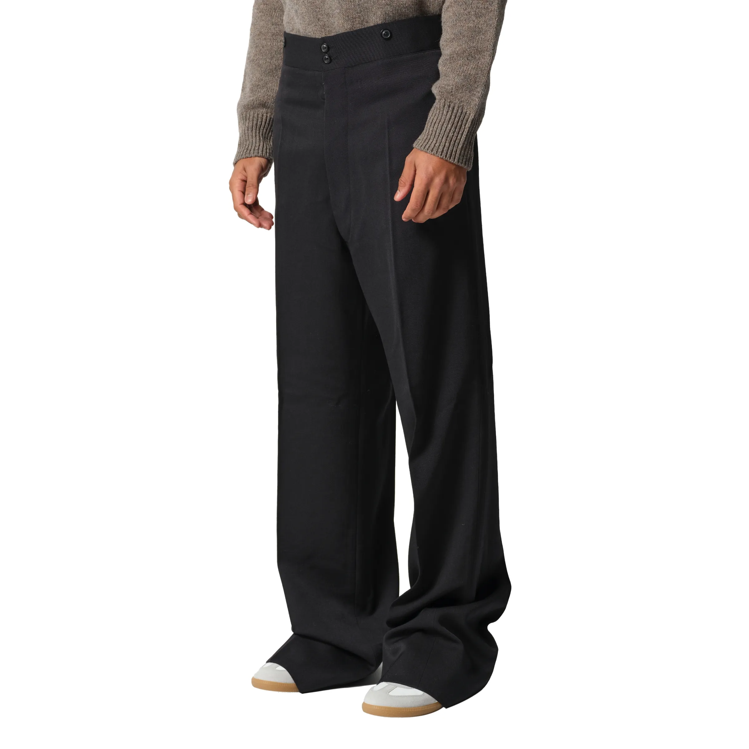 Wool Barathea Pants in Black sold by MARAIS product image thumbnail 5