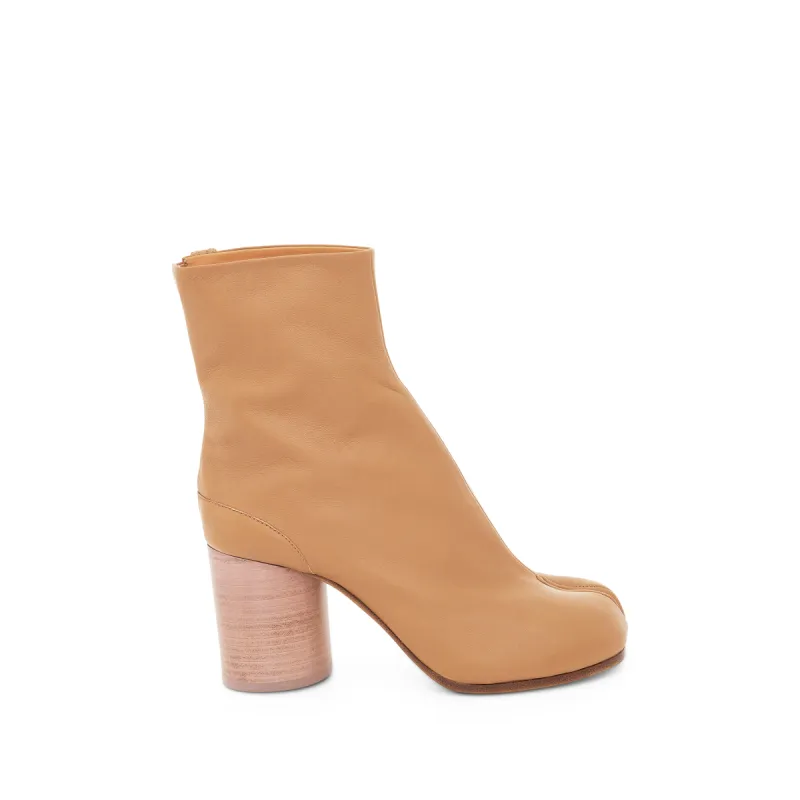 Tabi Ankle Boots 8cm Heel in Nude sold by MARAIS