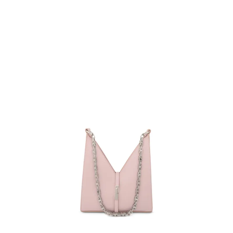 Mini Cut Out Bag in Box Leather in Light Pink sold by MARAIS