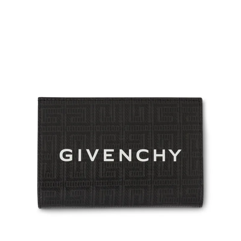 G Cut Bifold Wallet in 4G Coated Canvas in Black made by Givenchy