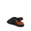 Fussbett Leather Sandal in Black/Earth of Sienna sold by MARAIS