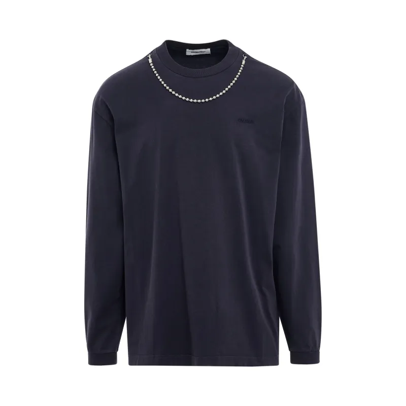 Ballchain Long Sleeve T-Shirt in Black sold by MARAIS